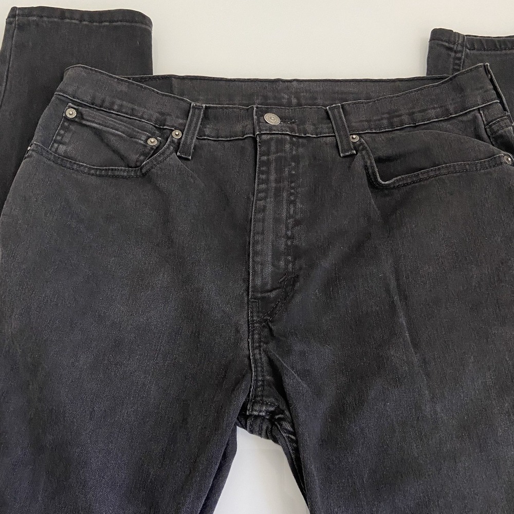Levis 512 Jeans Mens 34x32(ACT) Black Slim‎ Taper Denim Stretch American READ